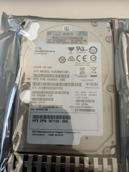 Нов неразопакован hot plug hdd HP for ProLiant