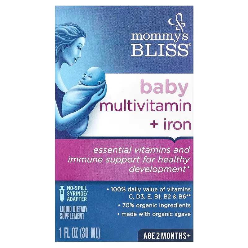 Mommy's Mommys Bliss Baby Gas Relief Baby Multivitamin + Iron