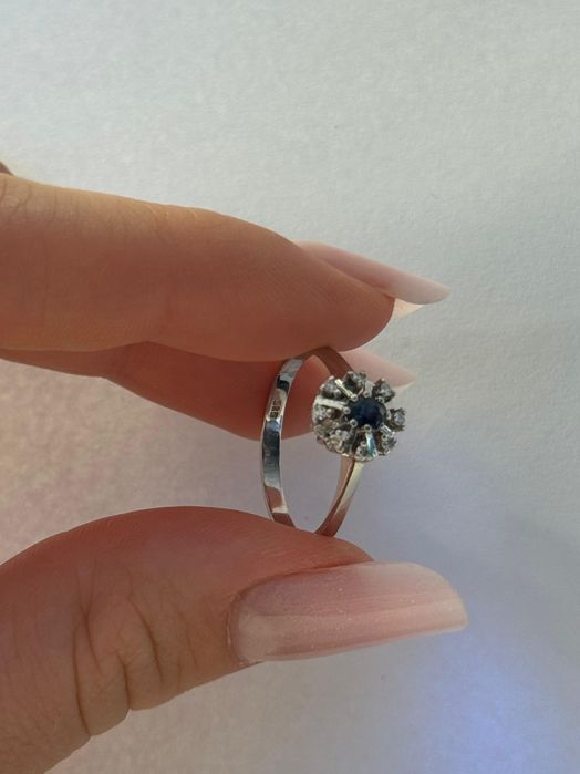 Inel Aur , Diamant și Safire