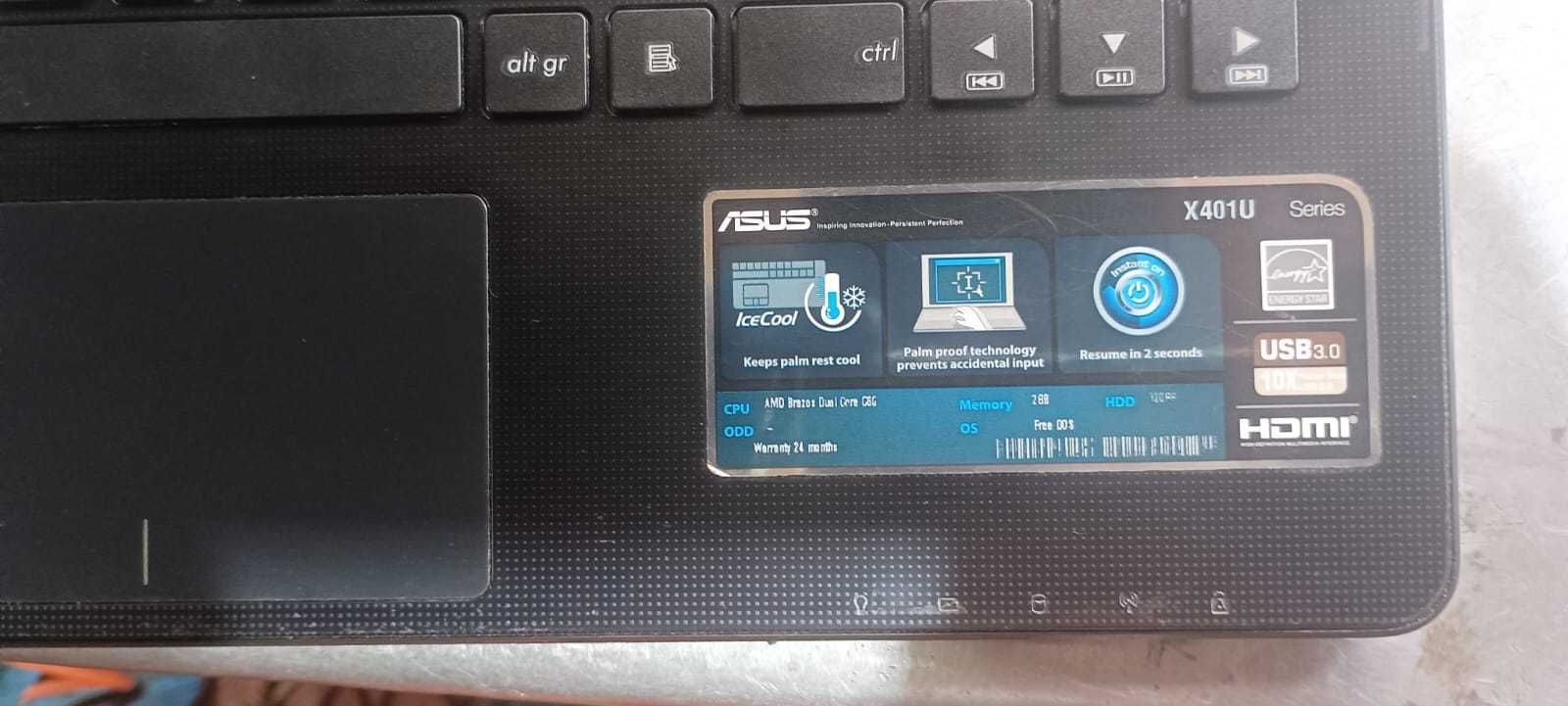 Laptop Asus X401U-WX011D tester auto cu programe instalate