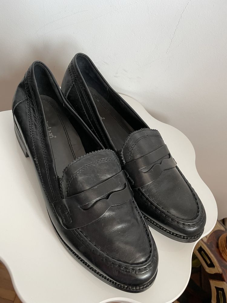 Pantofi Loaferi piele naturala neagra 41