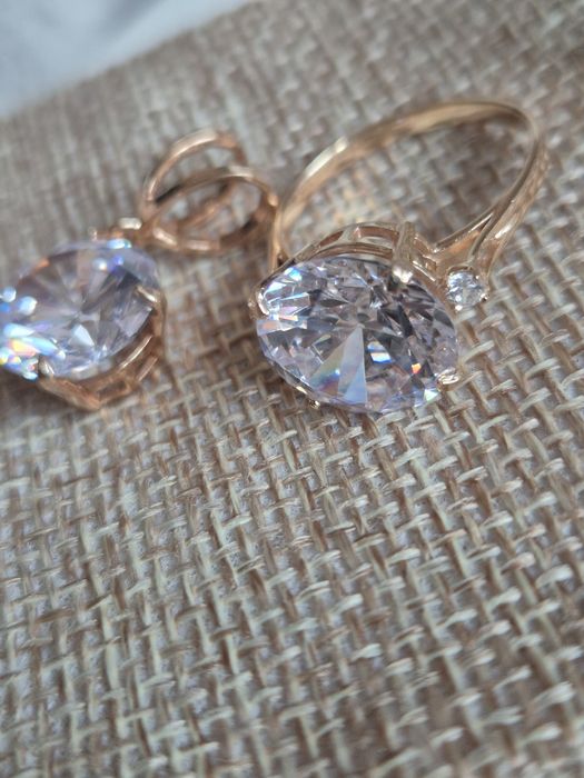 Комплект с голям циркон