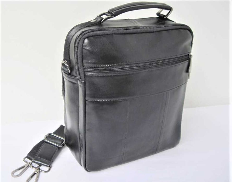 Geanta din piele pentru barbati 23 x 21 x 9 cm