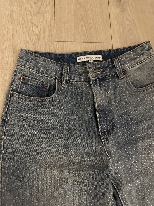 Джинсы с блестками