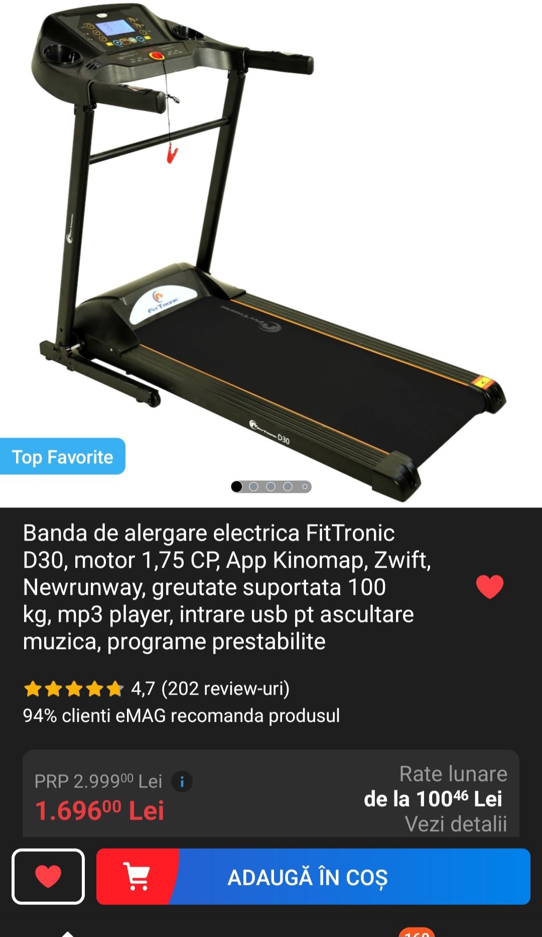 Banda alergat FitTronic