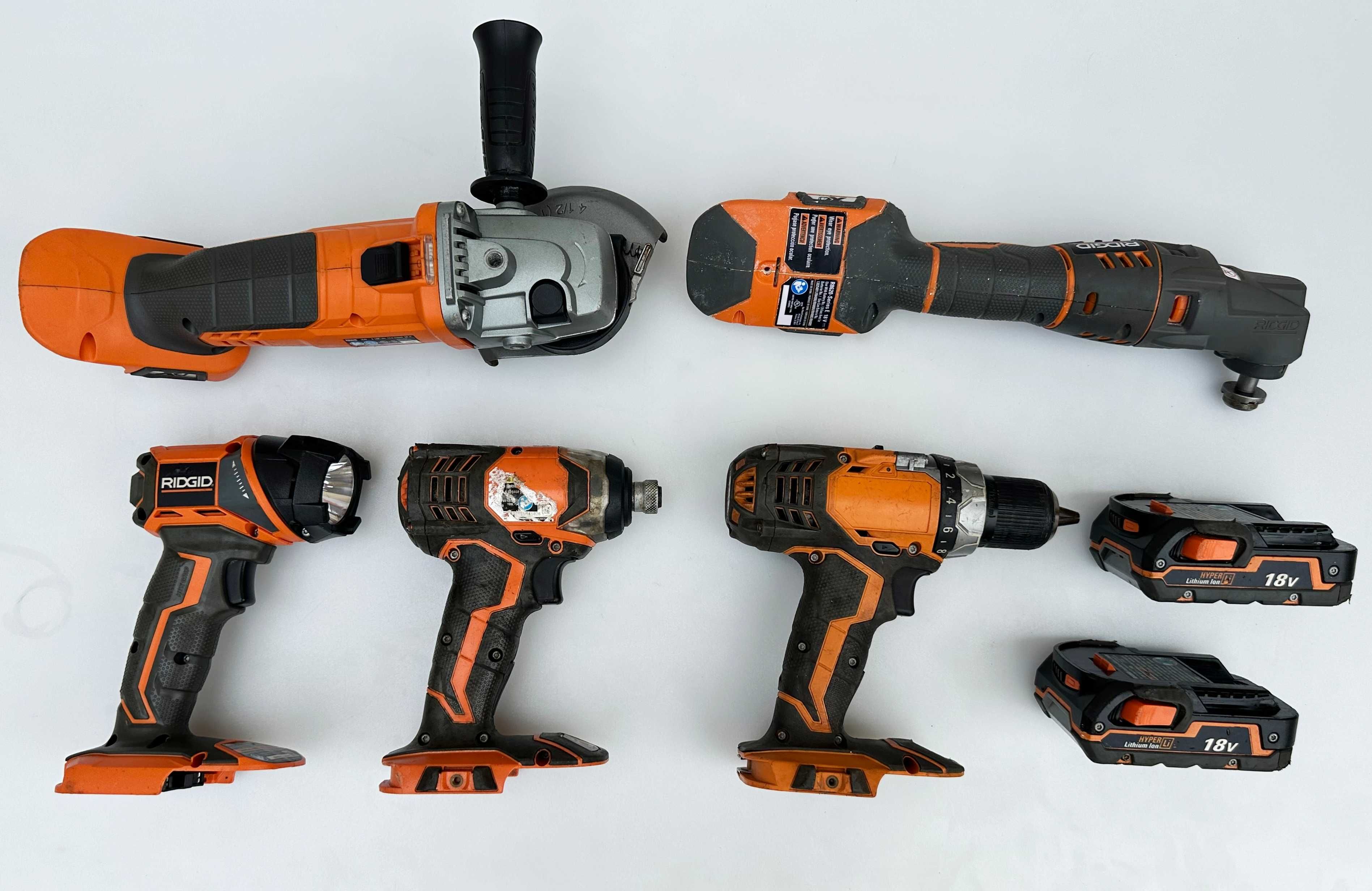 Ridgid - Сет на батерия импакт, реноватор, ъглошлайф