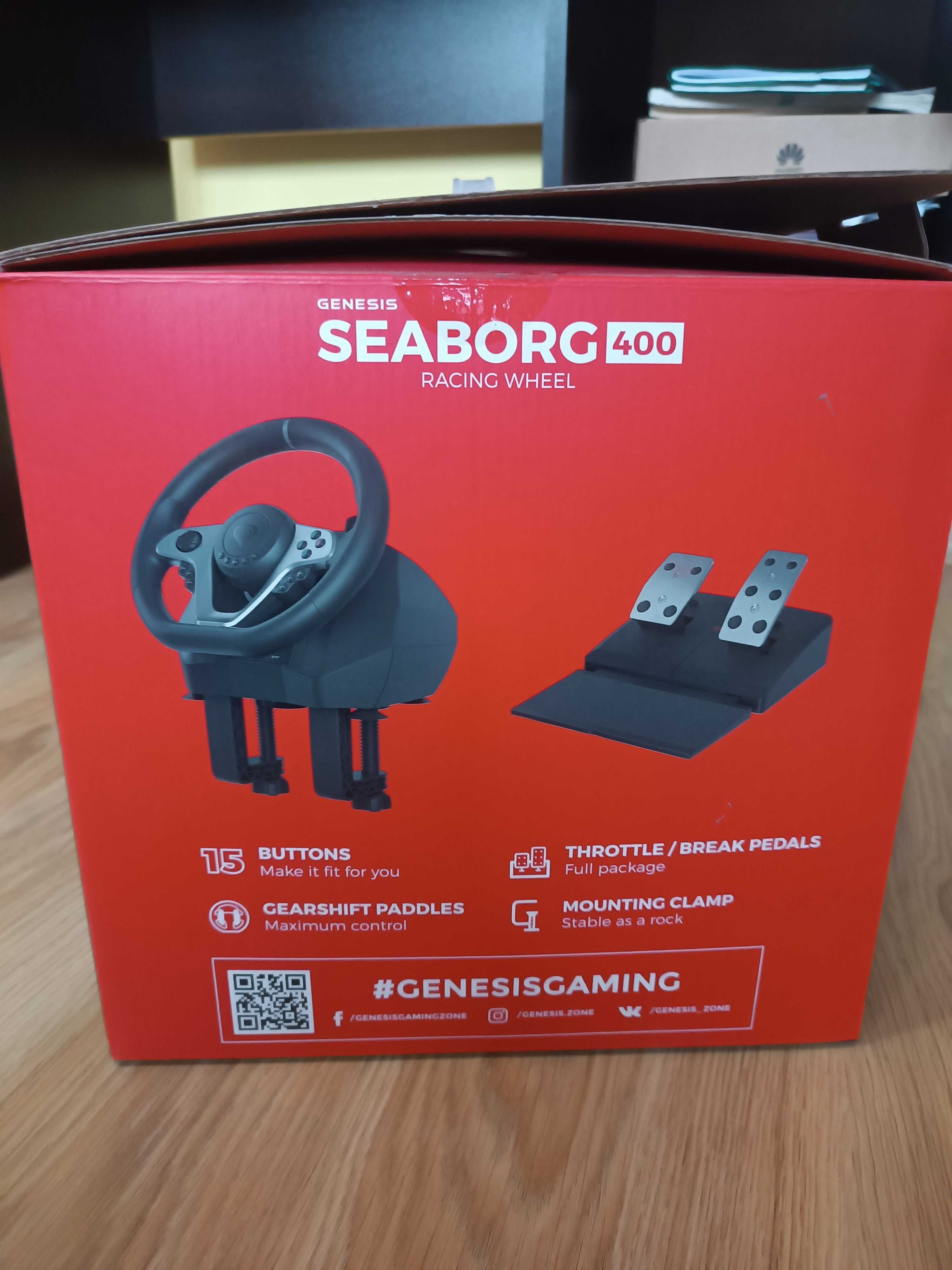 Волан с педали Genesis - Seaborg 400, Switch/PC/PS3/PS4/Xbox 360/One
