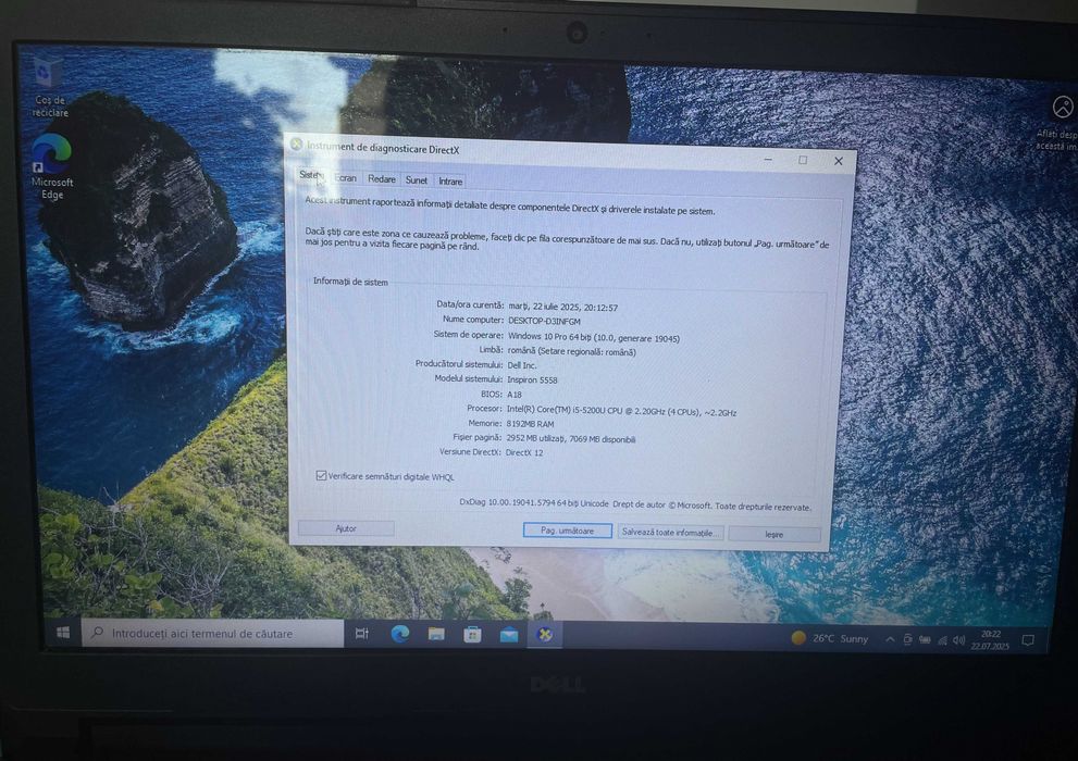 Laptop DELL Inspiron 15 5558