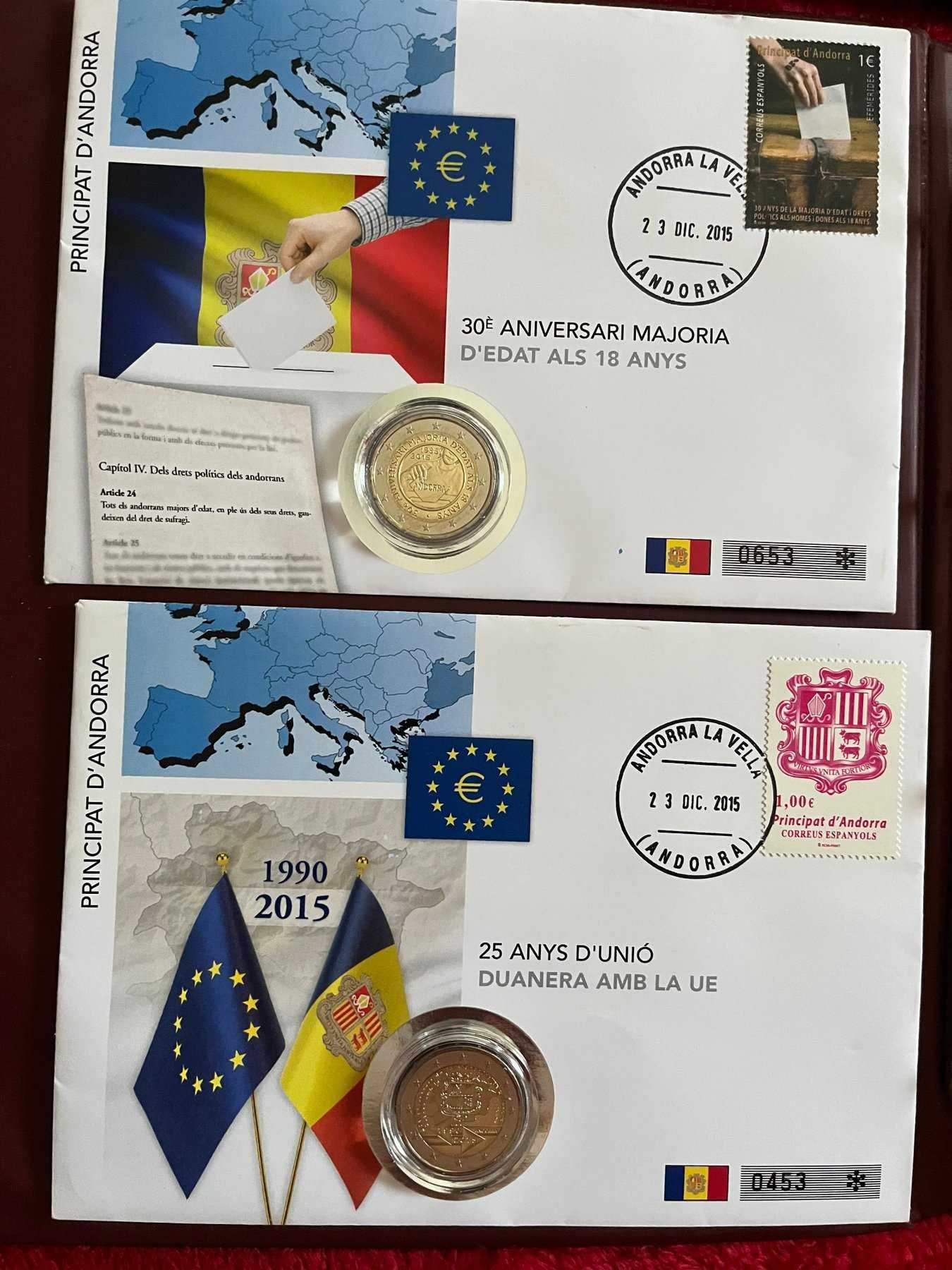Страхотна Колекция от 450 Евро монети/UNC/ 2 Евро/ Euro coins