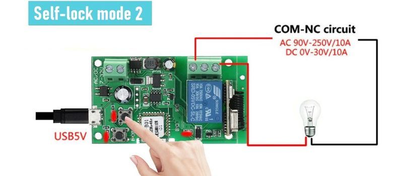 eWeLink wifi превключвател RF 433 Mhz DC 5V 12v 24v 32v + Inching