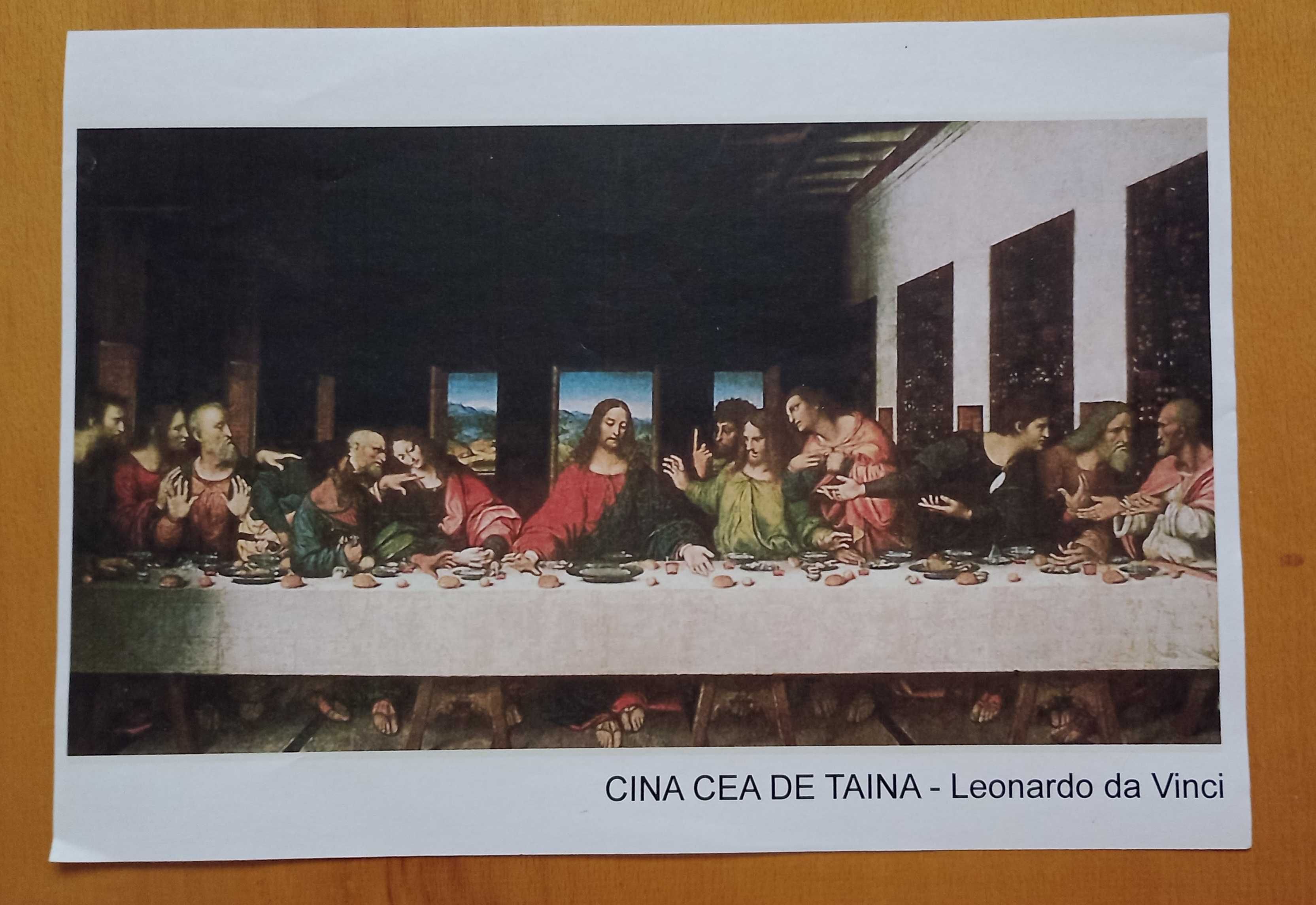 Coala A4 tablou xerox color cu Cina cea de taina de Leonardo da Vinci