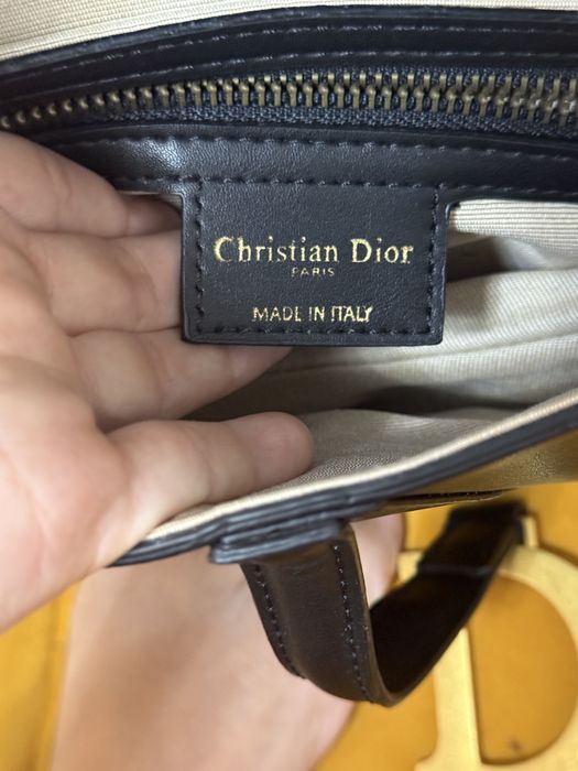 Geantă de designer din piele, model tip Saddle, nouă
