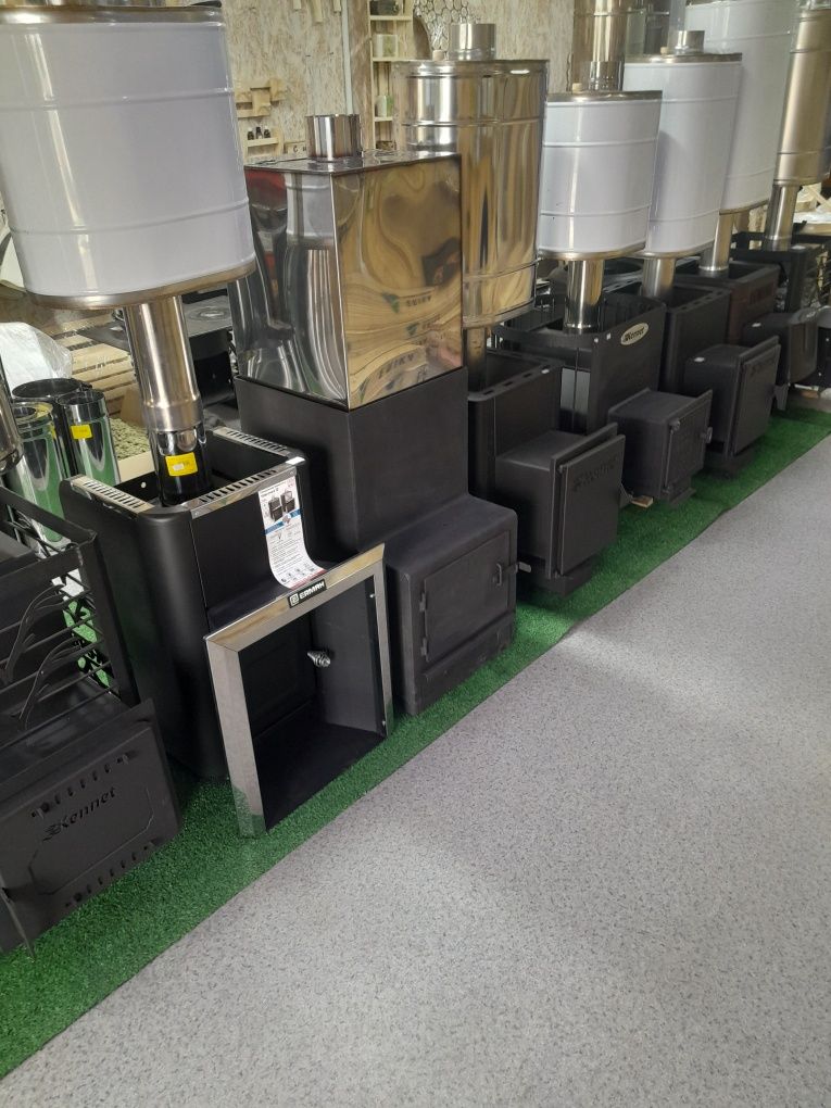Печь для Бани на твердом топливе и на газу
