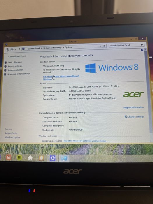Laptop Acer model Es1-512-C5YW