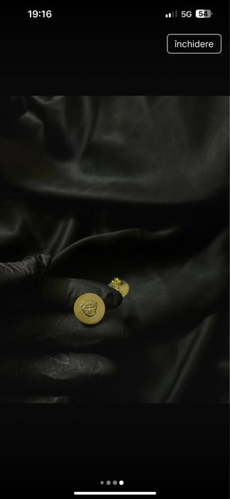 Cercei argint placat cu aur model versace