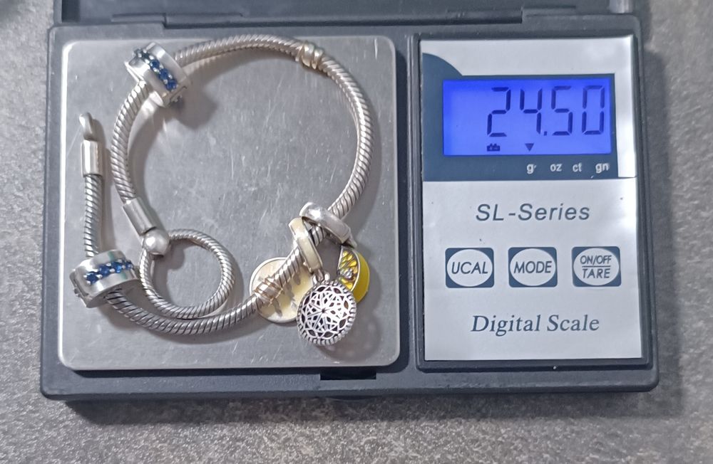 Женский серебряный браслет PANDORA CHARM 925проба