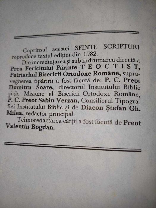 Biblia sau Sfanta Scriptura - editie 1993