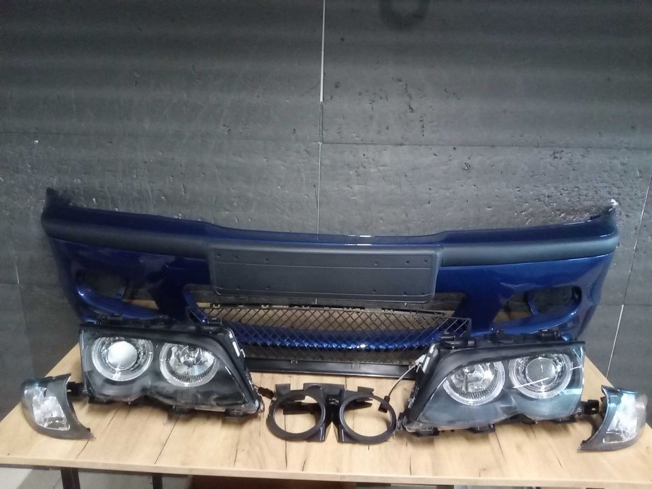 Bara fata Albastru A07 M-LOOK + Faruri + semnalizare BMW E46 facelift