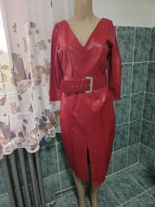 Rochie Nou-Nouța din imitatie de piele POEMA-38