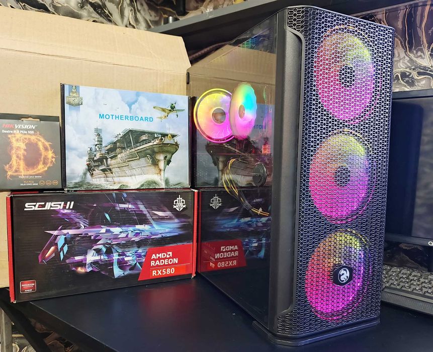 НеДоРоГо Игровой 12ядер Xeon как i5-11400/ 16Gb/ 512Gb_NVME/ RX580_8Gb