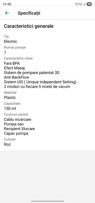 Pompă de sân hands-free Horigen