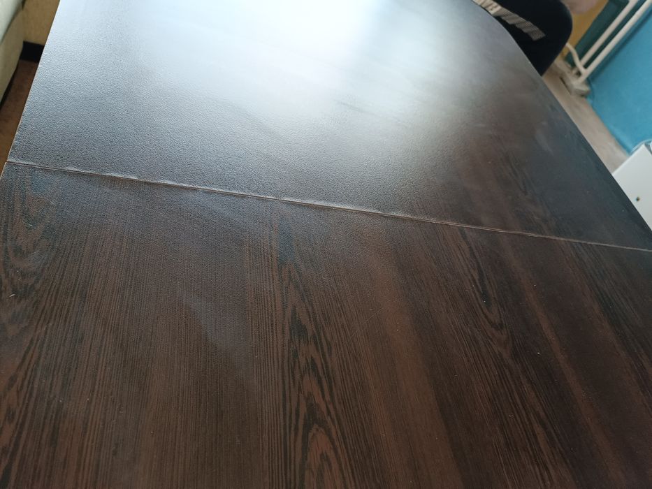 Холна разтегателна маса с повдигащ механизъм цвят венге