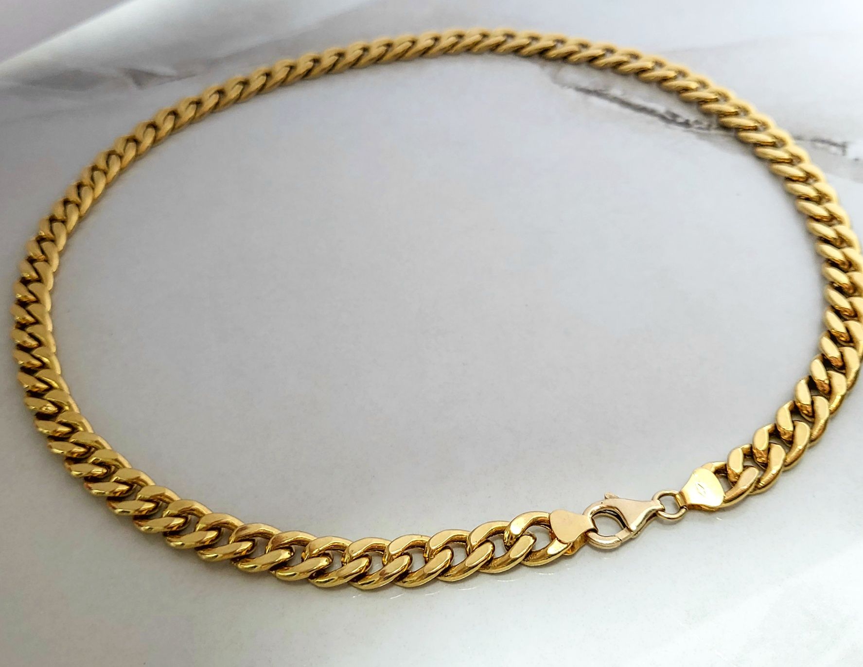 Lanț cuban din aur de 14K – lungime 44 cm, gramaj 27,29 gr