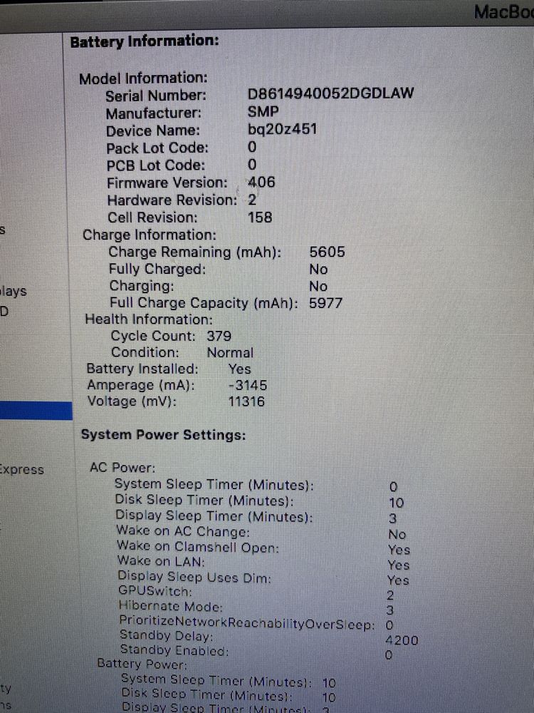 Macbook pro 15 2011/8GB RAM/120GB SSD