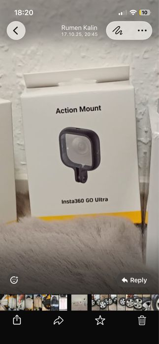 Екшън камера Insta360 GO Ultra, Бяла Чисто нова