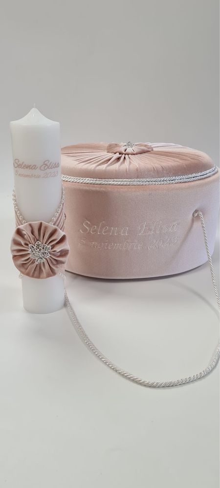 Trusou botez din catifea personalizat