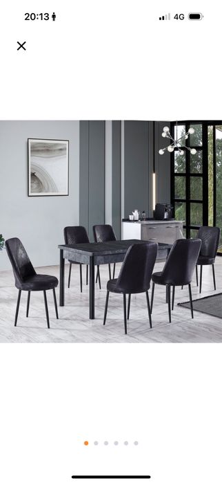 Masa bucatarie extensibila + 6 scaune