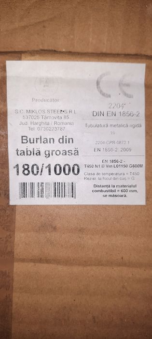 Burlan din tabla groasa 180