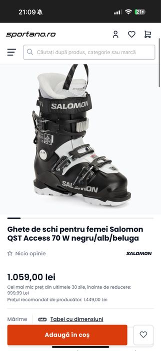 Clăpari Salomon select wide cruise 70 w