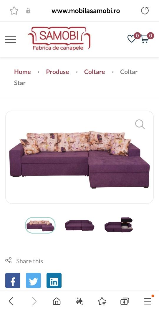 Vand canapea extensibila