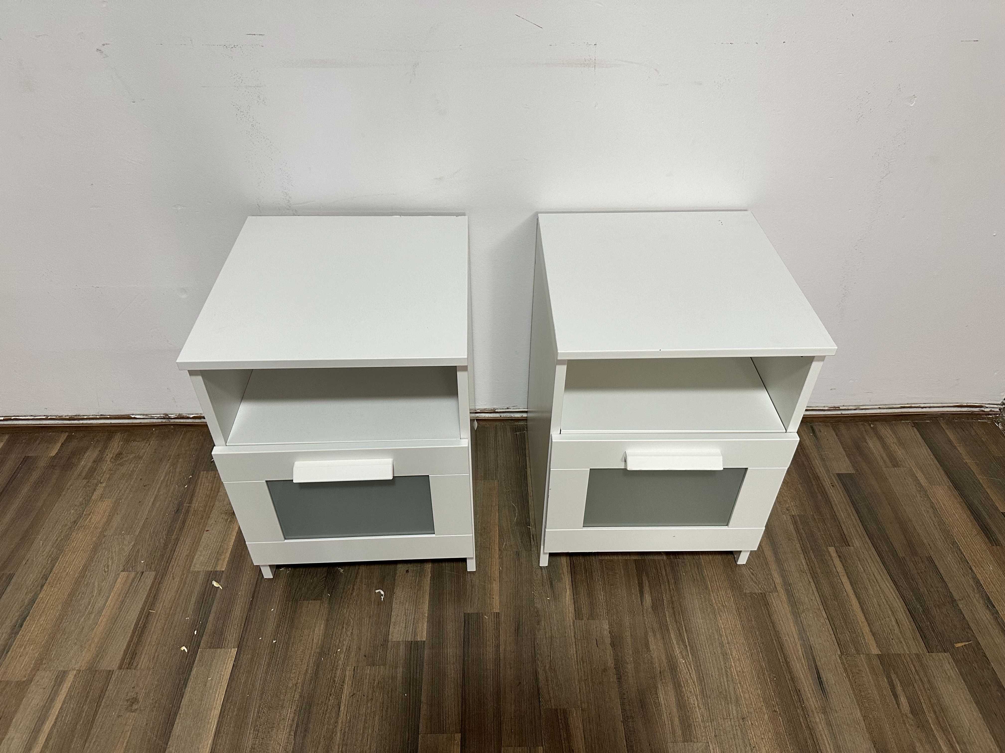 2 buc Noptiera alba tip Ikea; Noptiera cu sertar