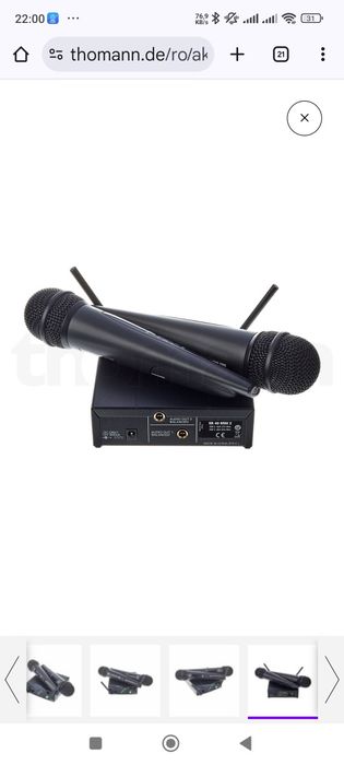 Akg wms 40 mini dual microfoane wireless  noi