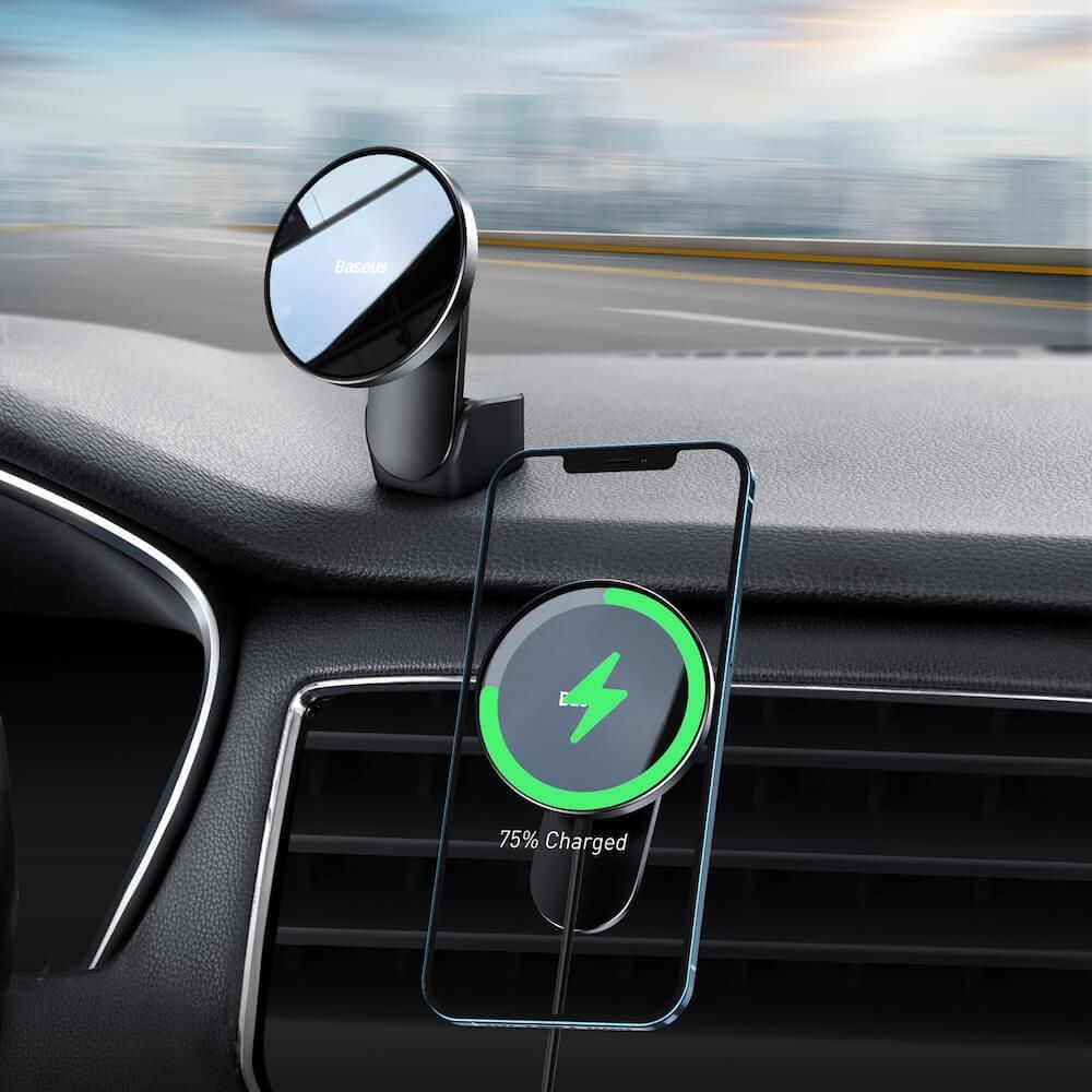 Безжично зарядно, стойка за кола baseus magsafe car mount за iphone