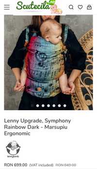 Marsupiu ergonomic Lenny upgrade symphony rainbow dark