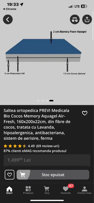 Saltea Ortopedică Medicală