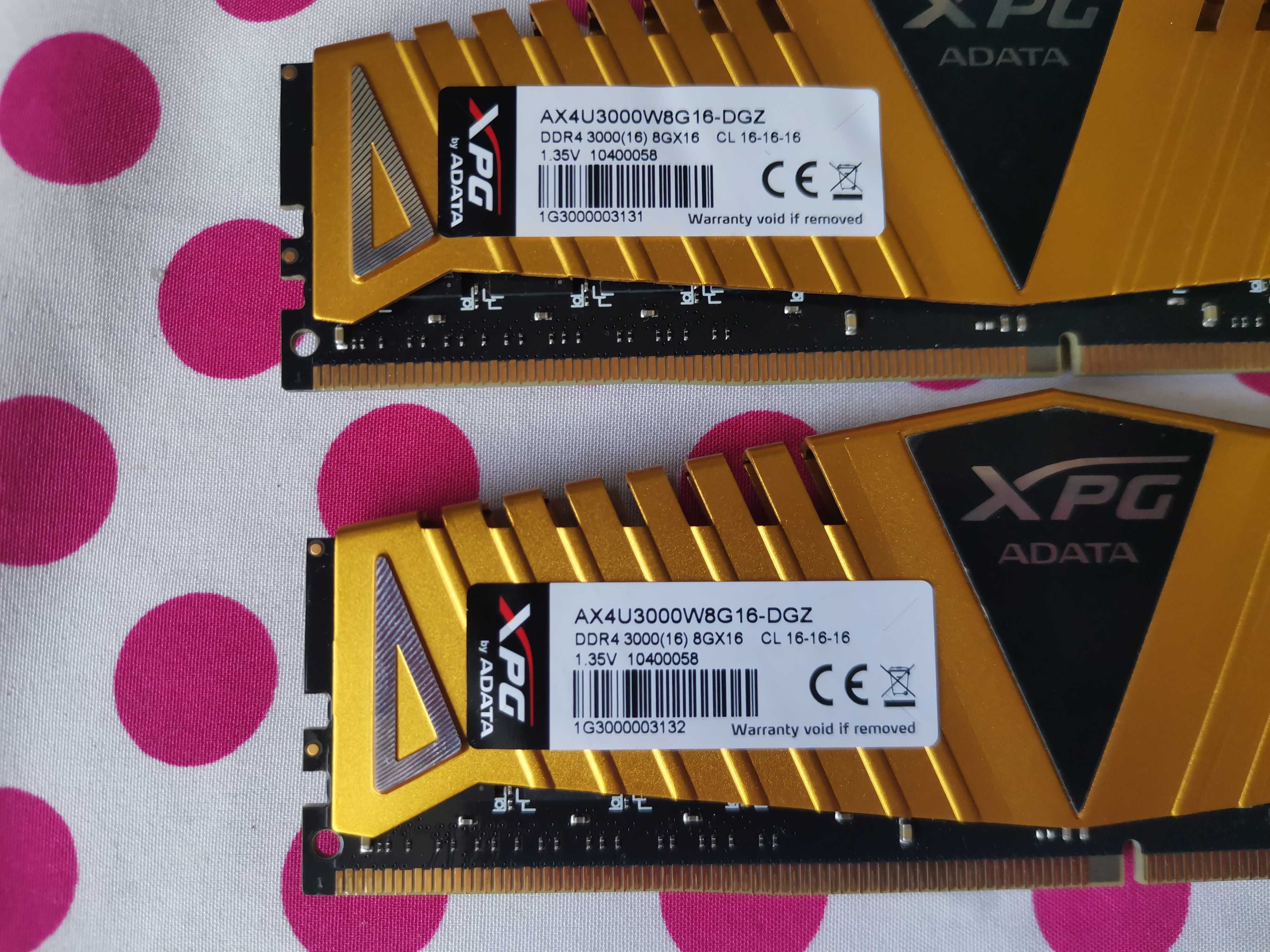 Memorie Ram ADATA XPG Z1 Gold 16GB DDR4 3000MHz CL16.