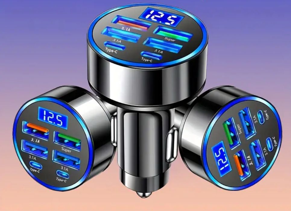 Зарядно за кола (USB/Type-C) – бързо зареждане