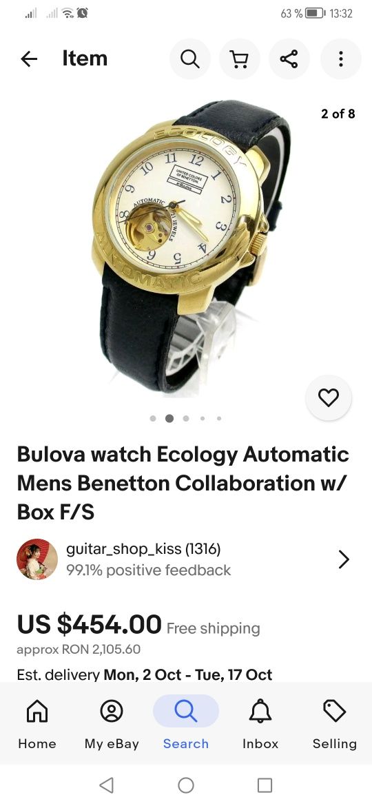 Ceas Bulova open heart world map