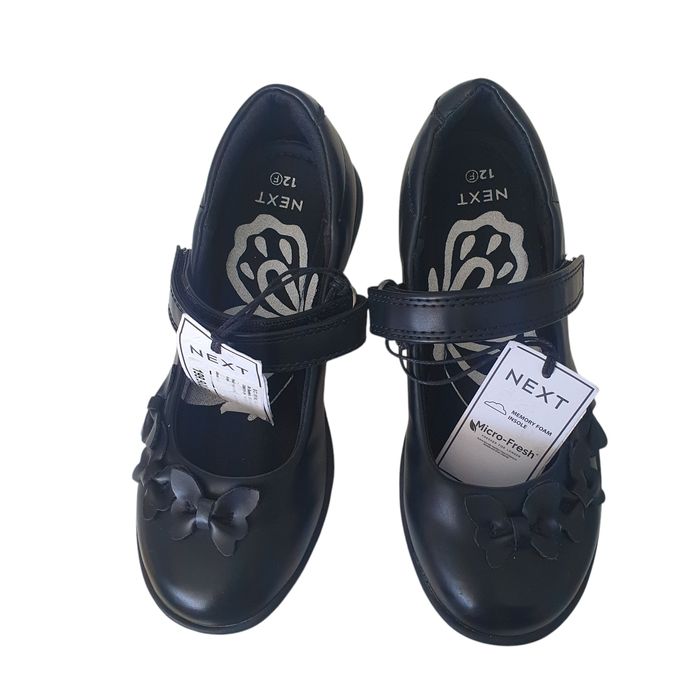 Pantofi NOI Next 30,5 negru, fete, spuma memorie, potriviți la școală