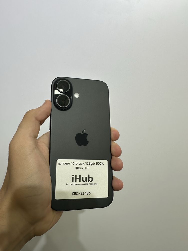 iphone 16 black 128 gb 100%