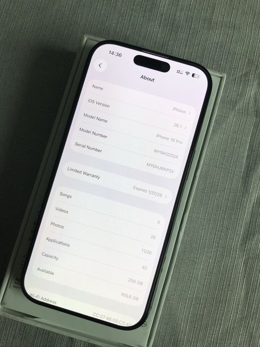 Iphone 16 pro 256Gb
