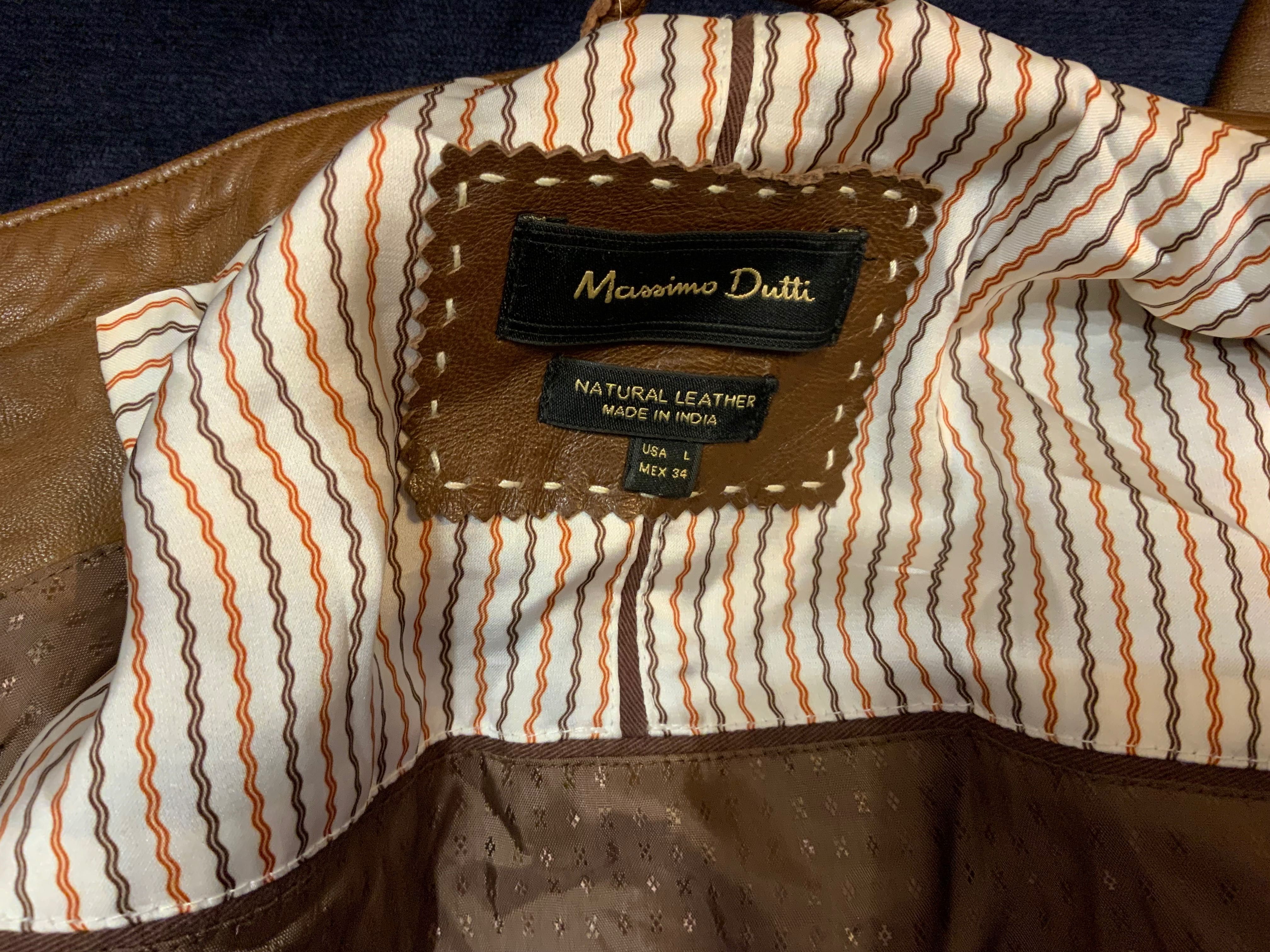 Massimo Dutti-оригинално кожено яке 42л