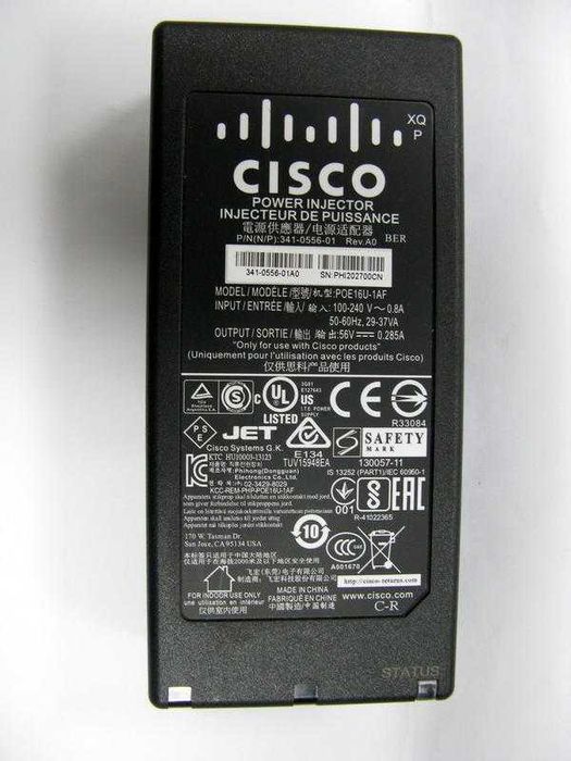 Power Injector PoE Cisco POE16U-1AF 56V 0.285A