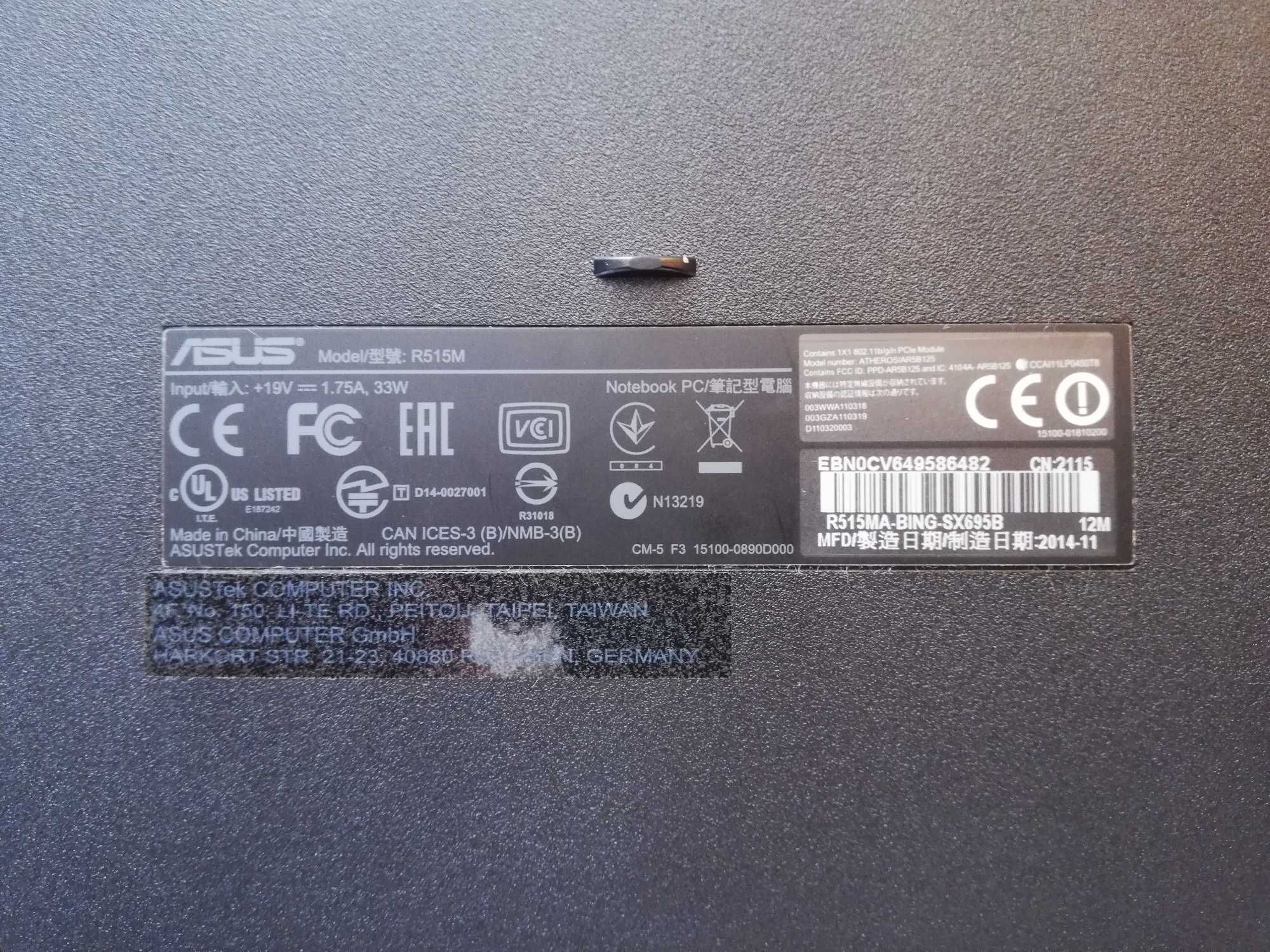 ASUS LAPTOP R515M pentru piese