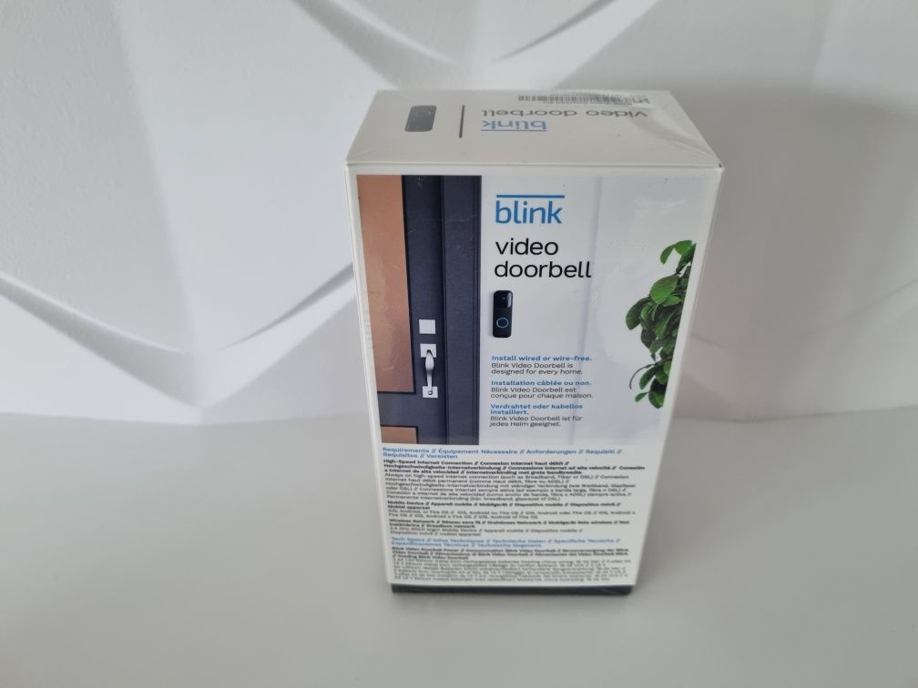 Blink Sonerie Video Smart Full HD Doorbell, nou, negru