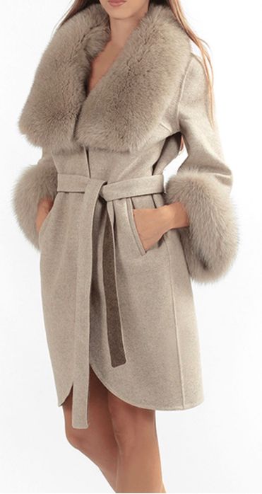 Палто от алпака и лисица
